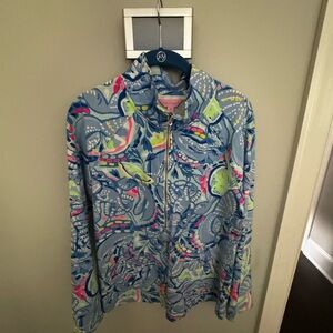 Lilly Pulitzer Blue and Pink Patterned Jacket